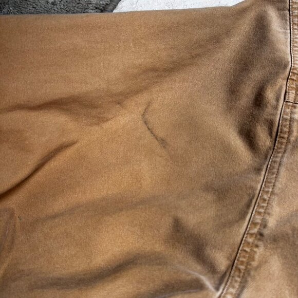 Vintage Justin Boots Work Shirt Canvas Cognac Chore Shacket - Picture 6 of 6